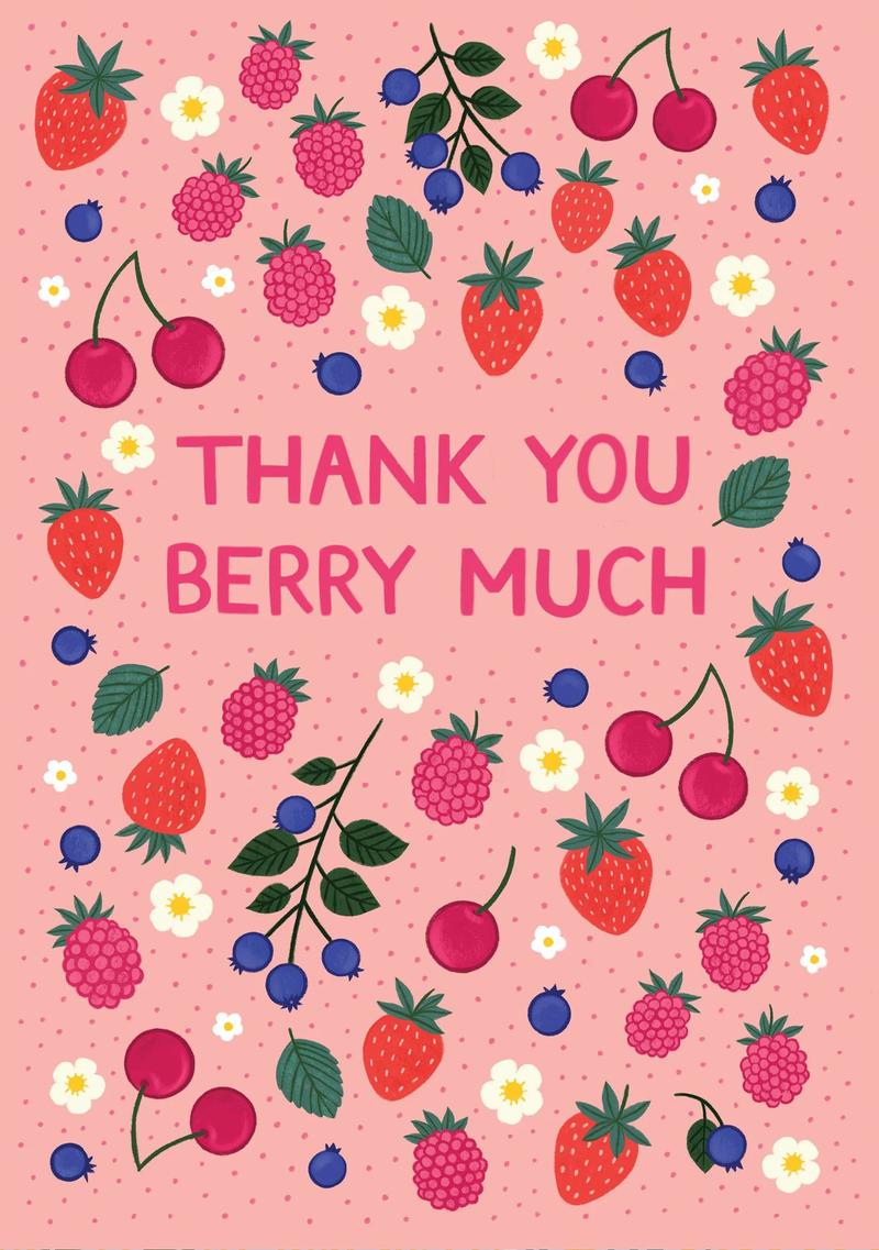 Berry Much Thank You Card